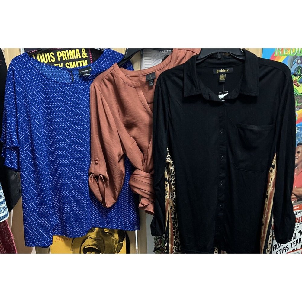 Lot Of 3 Tops/blouses! NWT New Size 1x/2X Liz  Claiborne, Worthington, Goddess